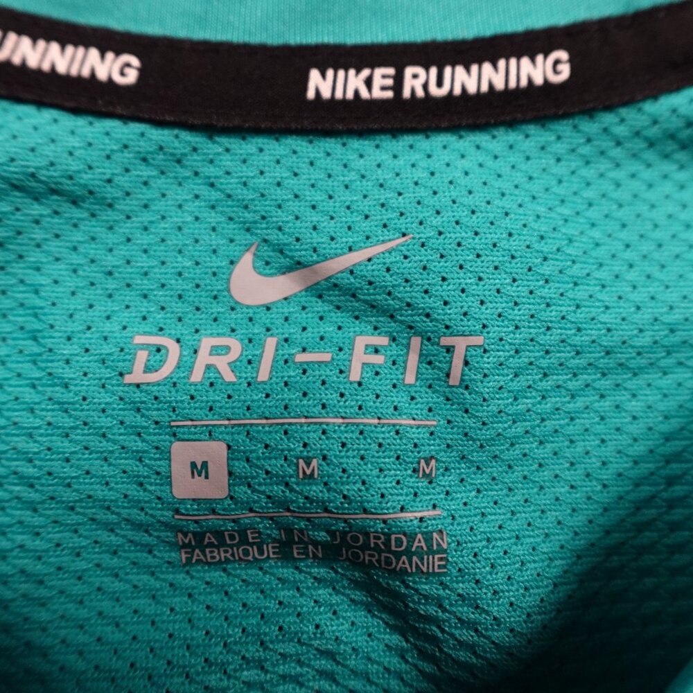 Nike Running Dri-FIT Men’s Size Medium Teal Blue Athletic Short Sleeve Shirt - Picture 3 of 10